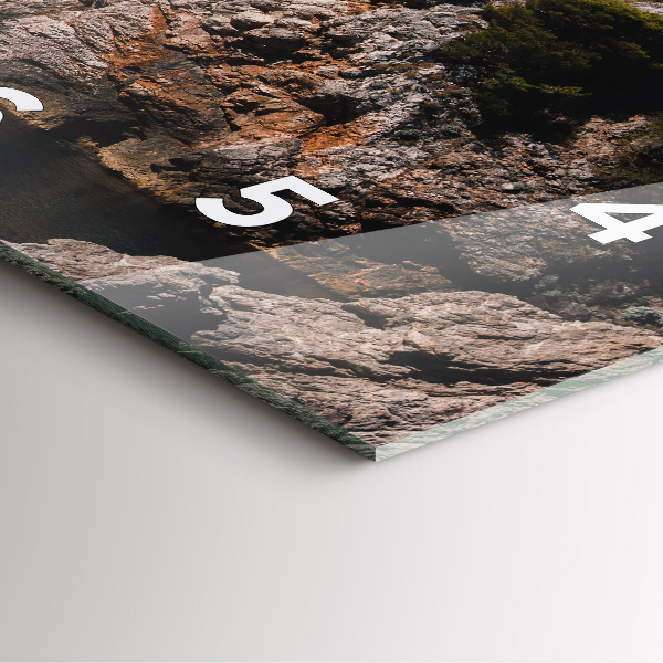 Square wall clock Cliffs in Dubrovnik