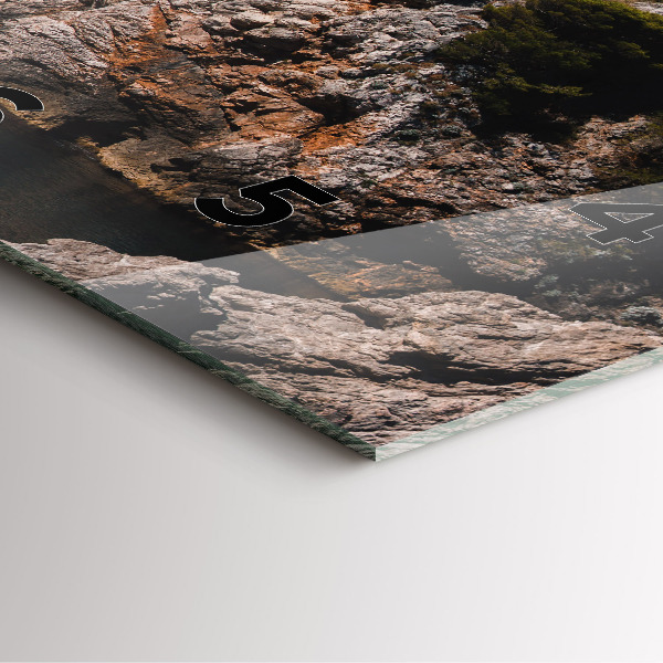 Square wall clock Cliffs in Dubrovnik