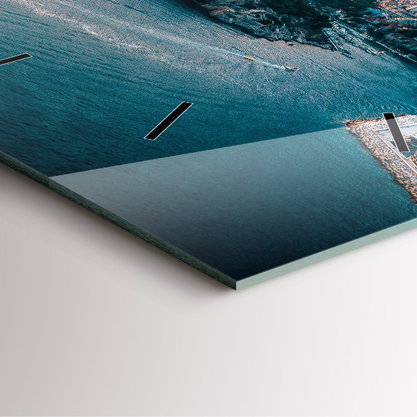 Square wall clock Island in Croatia