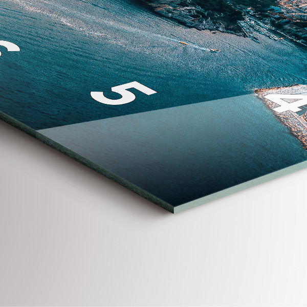 Square wall clock Island in Croatia