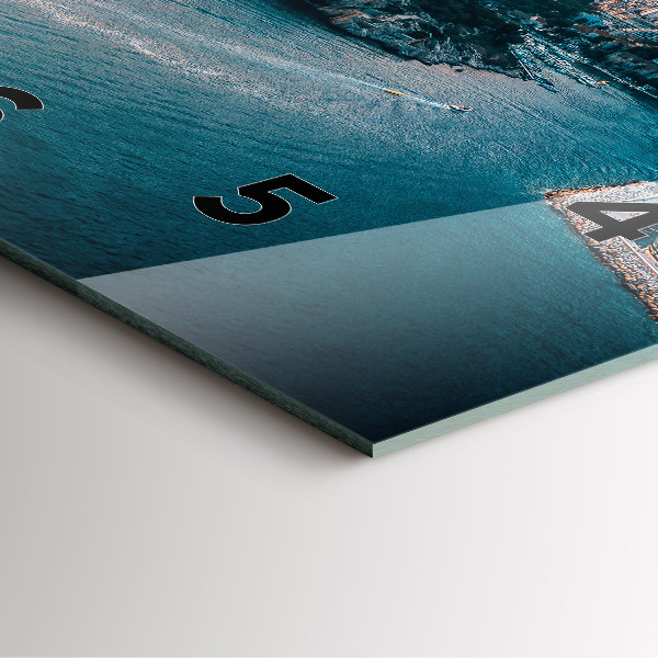 Square wall clock Island in Croatia