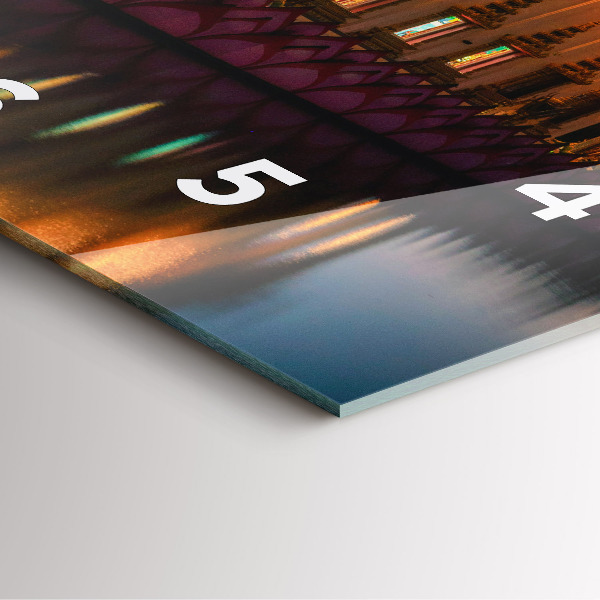 Square wall clock Temple in Bangkok