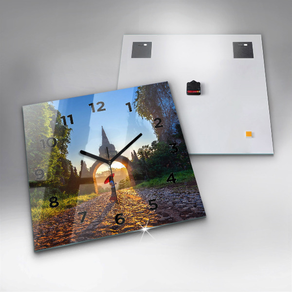 Square wall clock Surat Thani Park Thailand