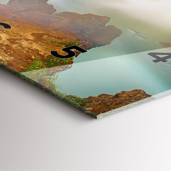 Square wall clock Godafoss in Iceland