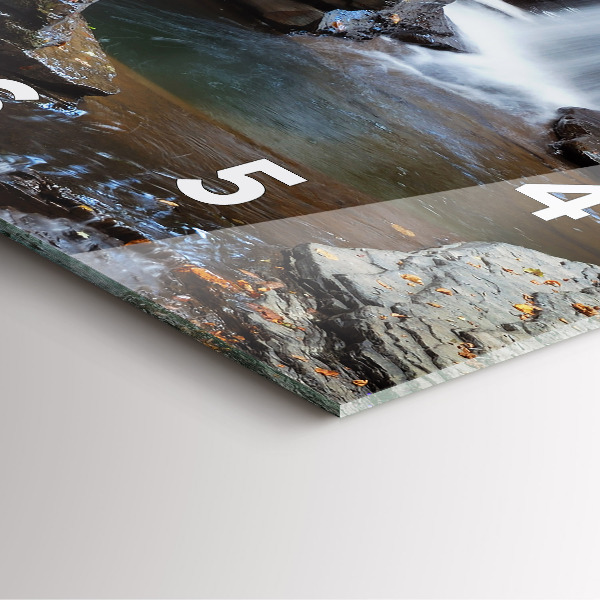 Square wall clock Waterfall and rocks of Iceland