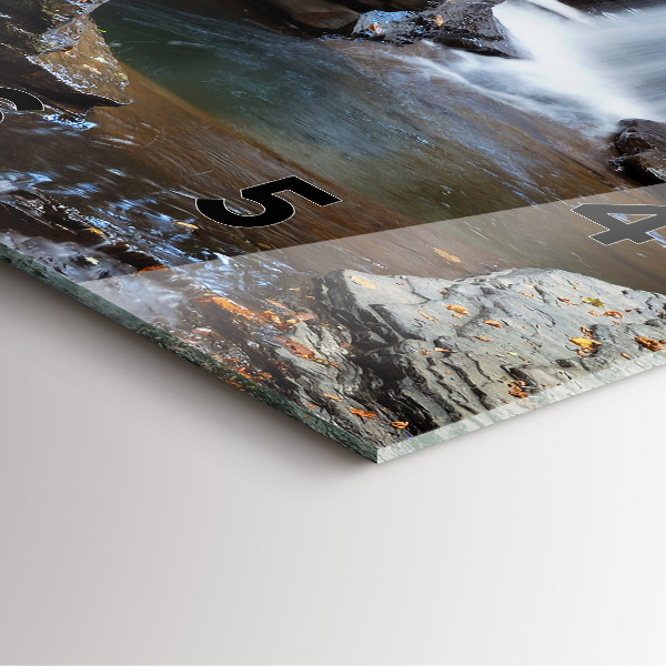 Square wall clock Waterfall and rocks of Iceland