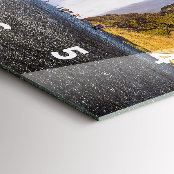 Square wall clock Waterfall in Iceland