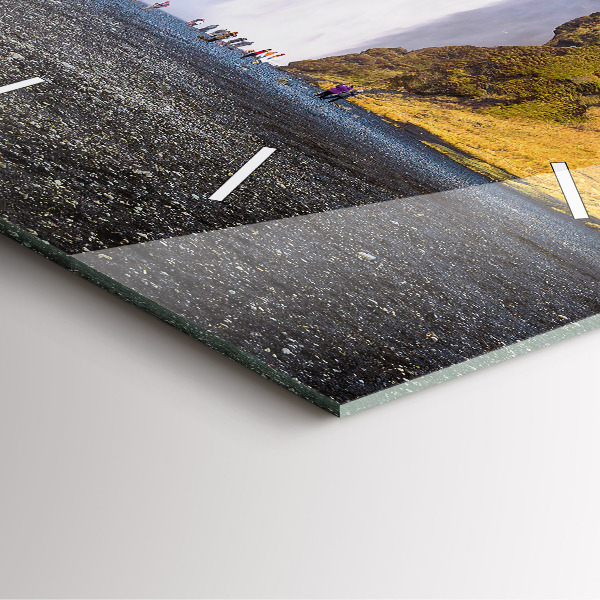 Square wall clock Waterfall in Iceland