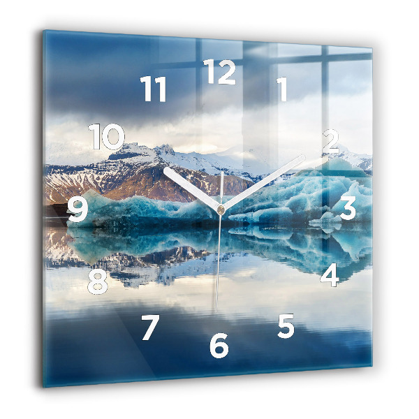 Square wall clock Lake Jokulsarlon Iceland