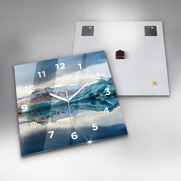 Square wall clock Lake Jokulsarlon Iceland