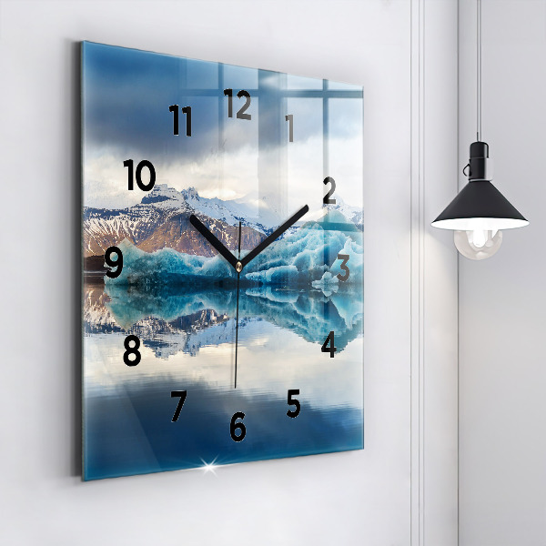 Square wall clock Lake Jokulsarlon Iceland