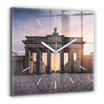 Square wall clock Brandenburg Gate