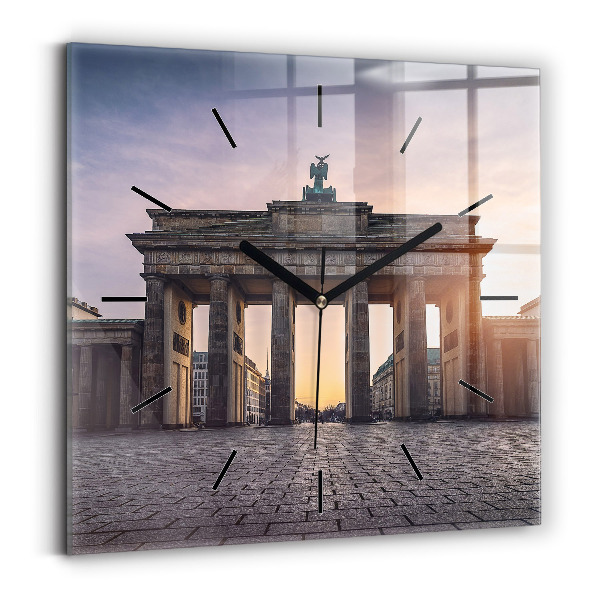 Square wall clock Brandenburg Gate