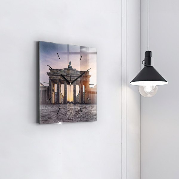 Square wall clock Brandenburg Gate