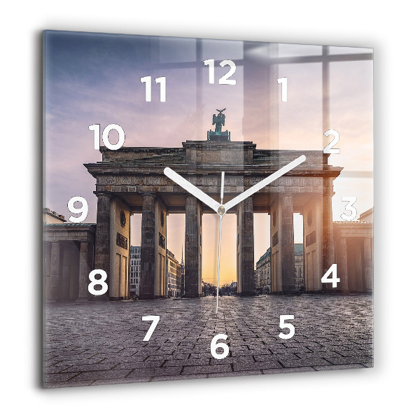 Square wall clock Brandenburg Gate