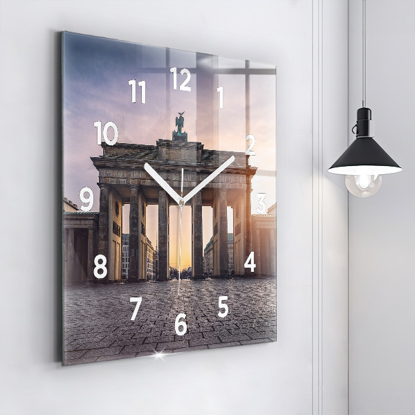 Square wall clock Brandenburg Gate