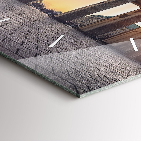 Square wall clock Brandenburg Gate