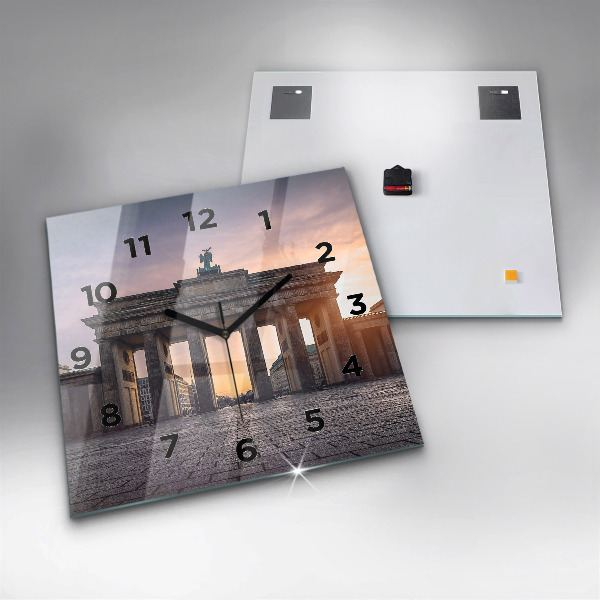 Square wall clock Brandenburg Gate