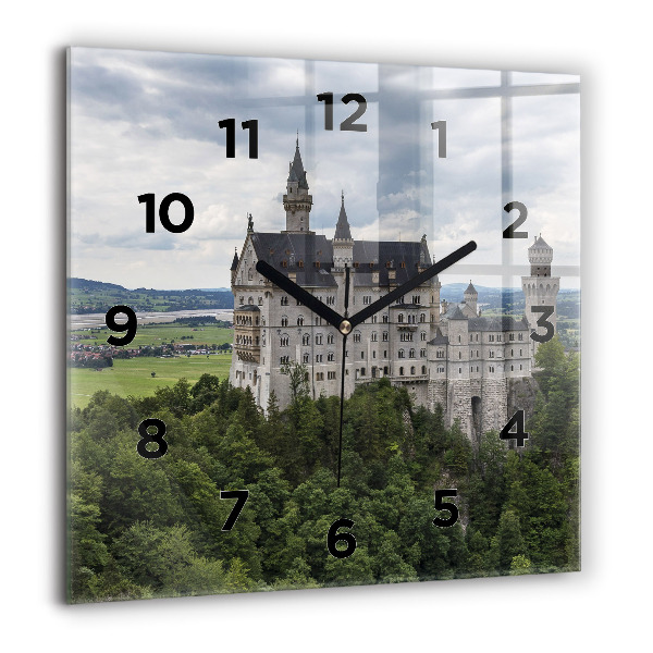 Square wall clock Neuschwanstein Castle