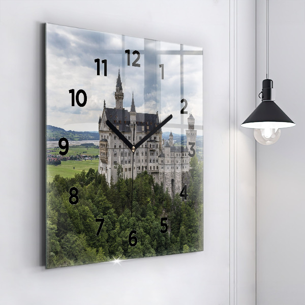 Square wall clock Neuschwanstein Castle