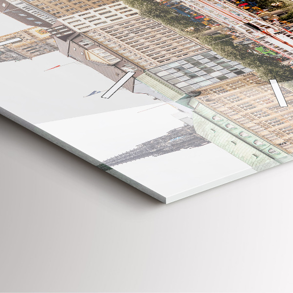 Square wall clock River Hamburg Germany