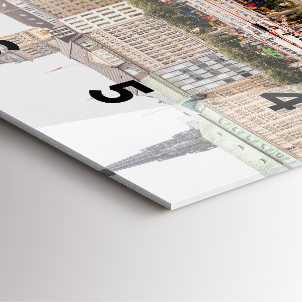 Square wall clock River Hamburg Germany