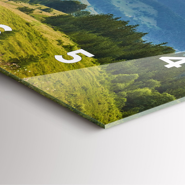 Square wall clock Landscape with forests