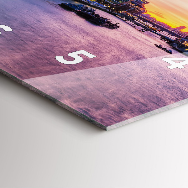 Square wall clock View of London