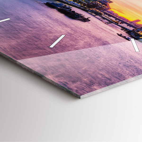 Square wall clock View of London