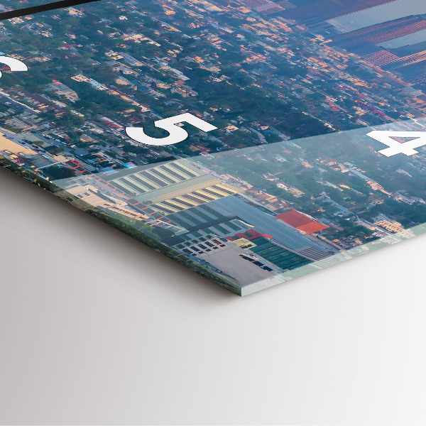 Square wall clock Los Angeles Sunset