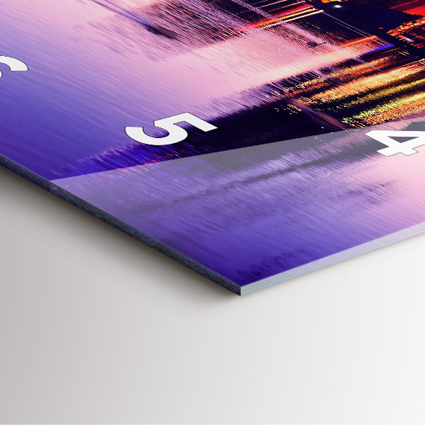 Square wall clock Orlando city skyline