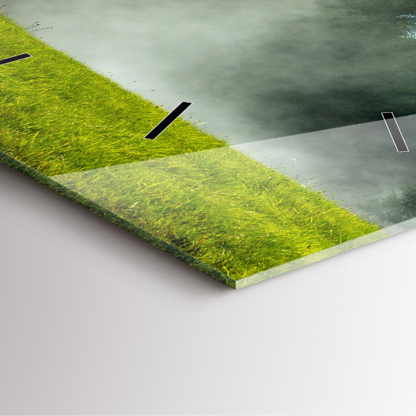 Square wall clock Mountain landscape