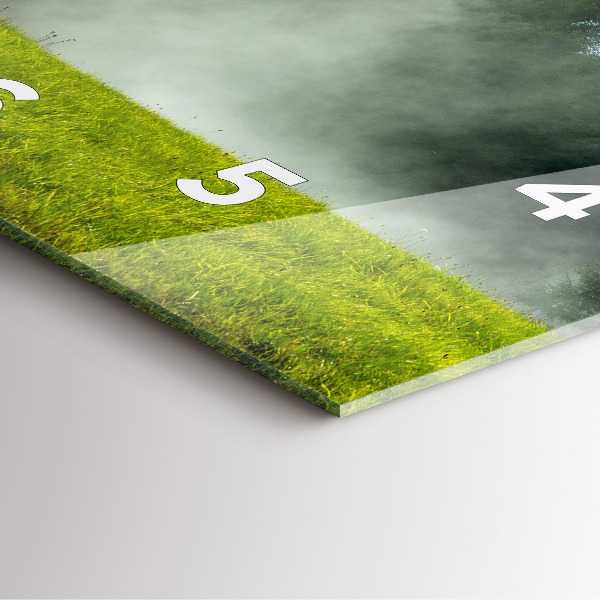 Square wall clock Mountain landscape