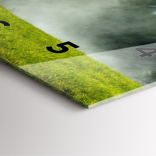 Square wall clock Mountain landscape