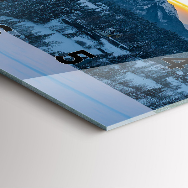 Square wall clock Mountain landscape