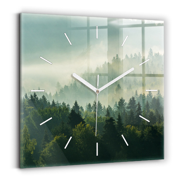 Square wall clock Sunrise Beskids