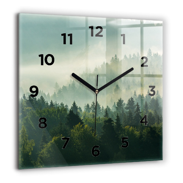 Square wall clock Sunrise Beskids