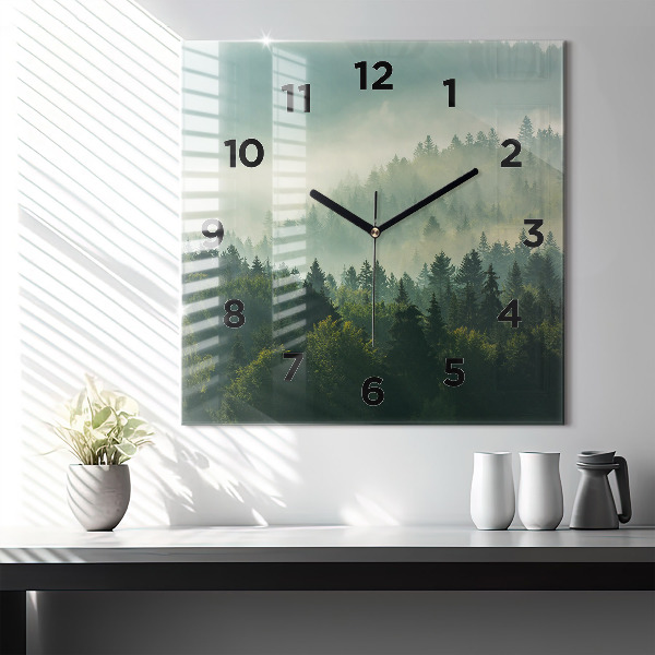 Square wall clock Sunrise Beskids