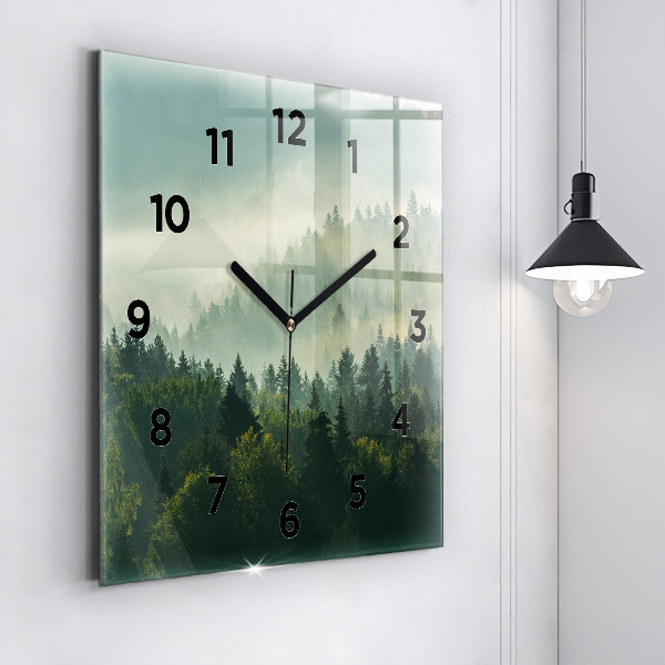 Square wall clock Sunrise Beskids