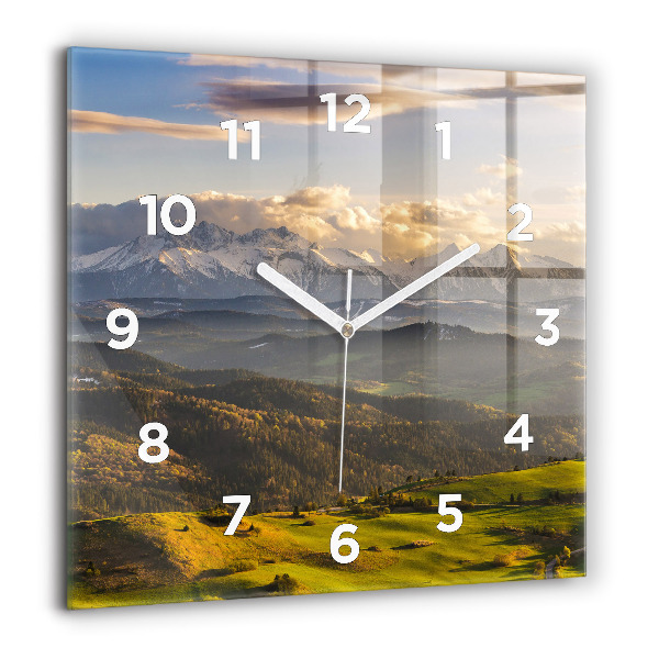 Square wall clock Pieniny – Wysoki Wierch