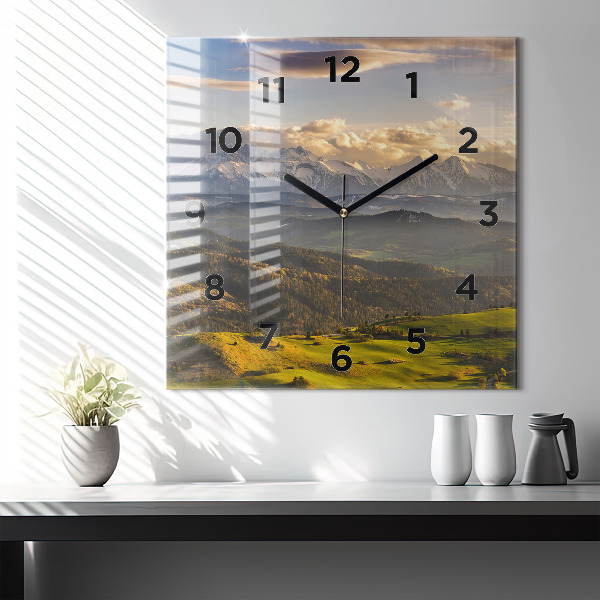 Square wall clock Pieniny – Wysoki Wierch