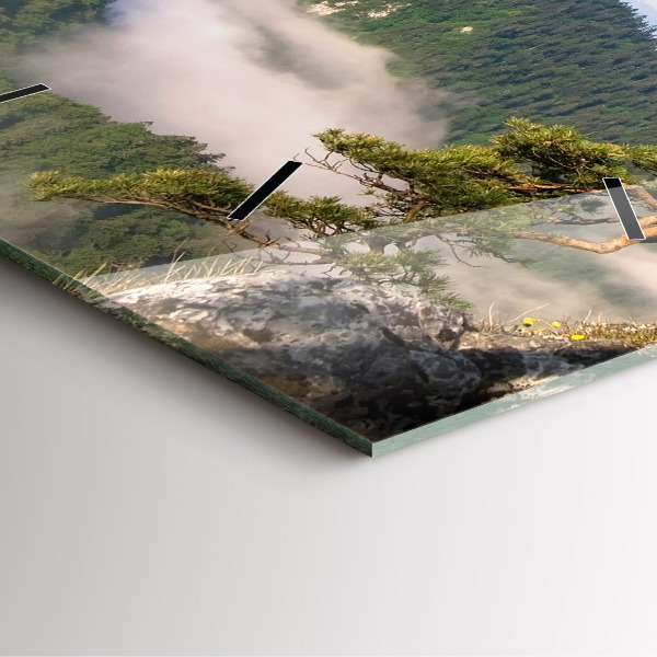 Square wall clock Sokolica Peak in the Pieniny Mountains