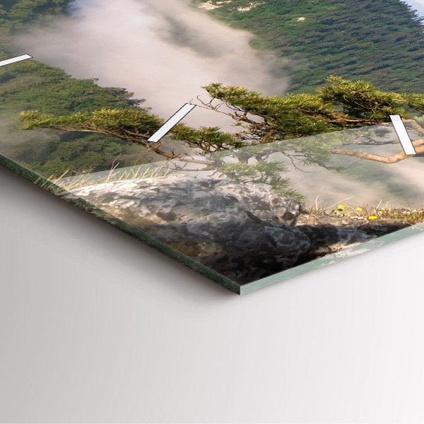 Square wall clock Sokolica Peak in the Pieniny Mountains