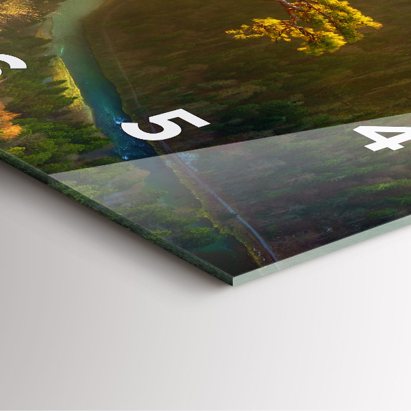 Square wall clock Sunset over the mountains