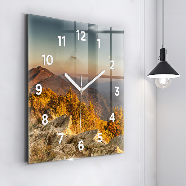 Square wall clock Bieszczady Mountains