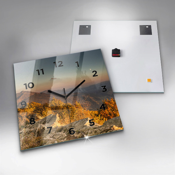 Square wall clock Bieszczady Mountains