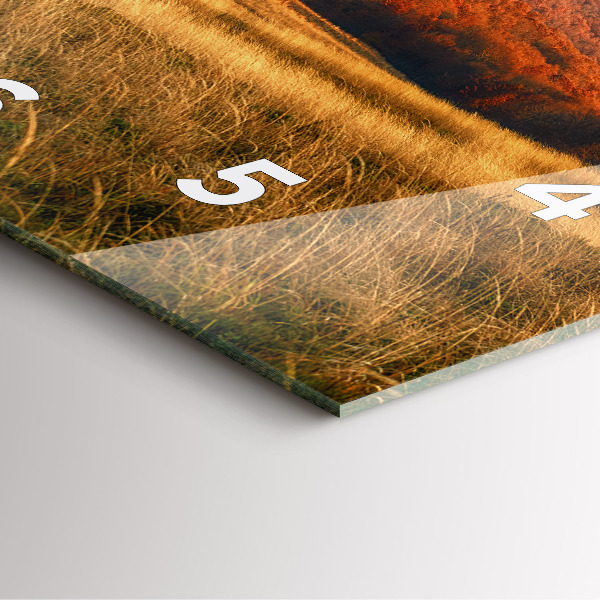 Square wall clock Mountain landscape