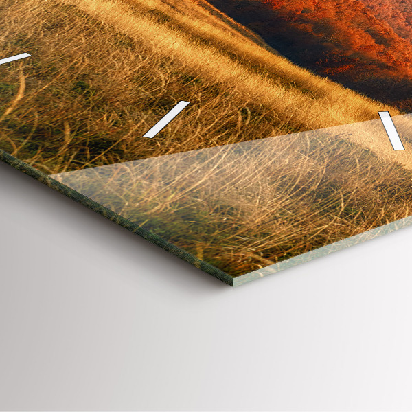 Square wall clock Mountain landscape