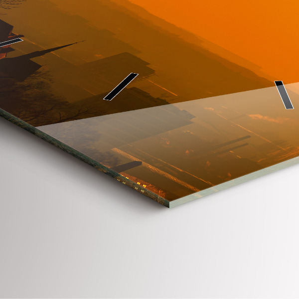 Square wall clock View of the Brno Cathedral