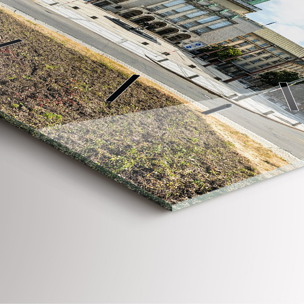 Square wall clock Panorama of the city of Ostrava